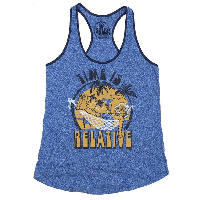 Women's Time Is Relative Ringer Tank Top