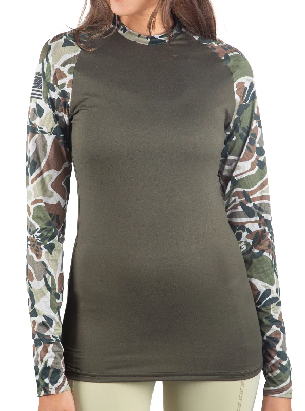 SoftTECH™ OLIVE PRYM1 OS CAMO Mesh Long Sleeve