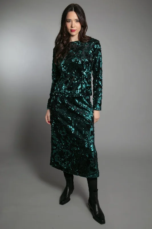 AUDREY SEQUIN TOP EMERALD