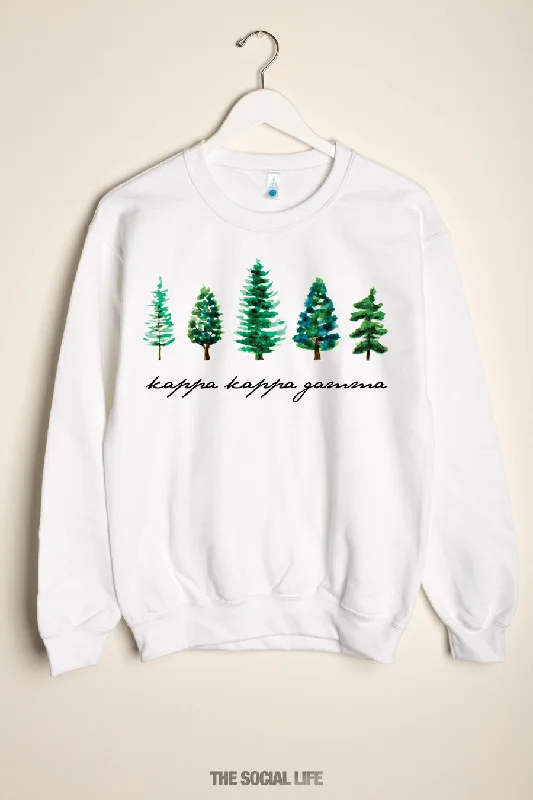 Kappa Kappa Gamma Watercolor Pines Crewneck