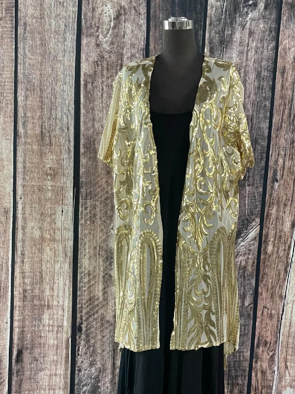 Amazing Deals Sequin Duster In Gold