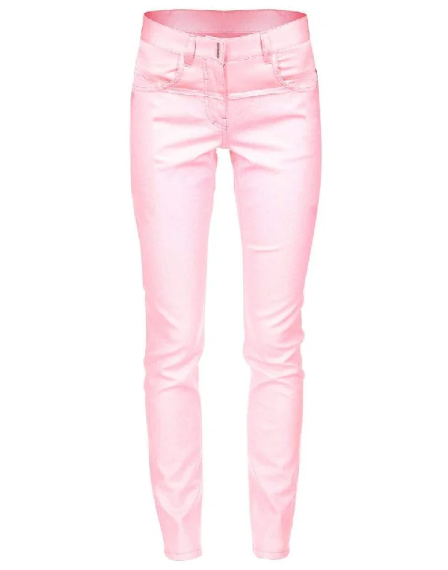 Candy Pink Stretch Glitter Denim Pant