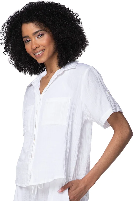 Double Gauze Getaway Solid Camp Shirt