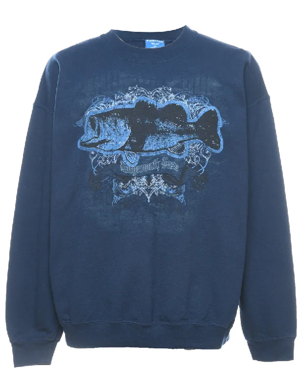 Largemouth Bass Printed Sweatshirt - M