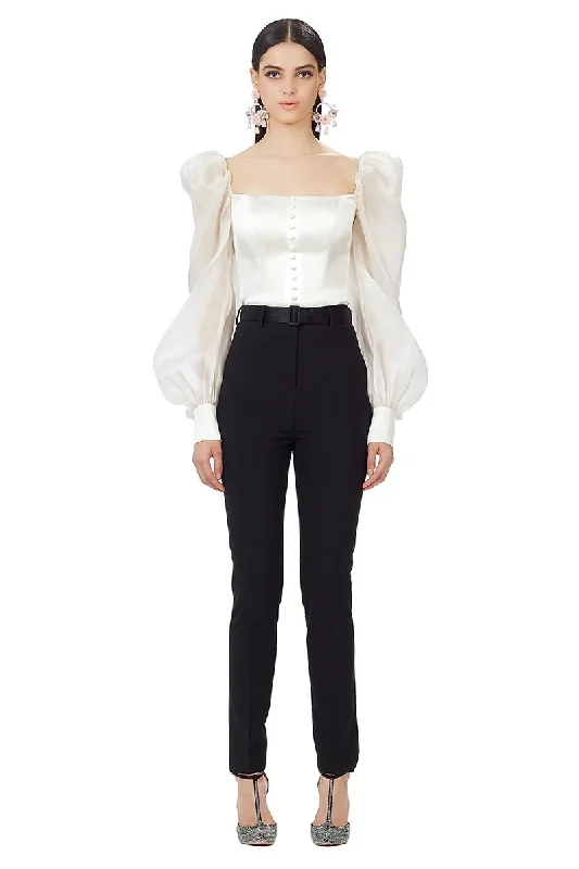 High Waisted Trousers in Black