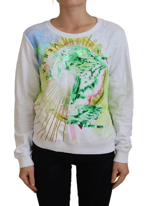 Price Slash Versace Jeans  Graphic Print Long Sleeves Women's Sweater