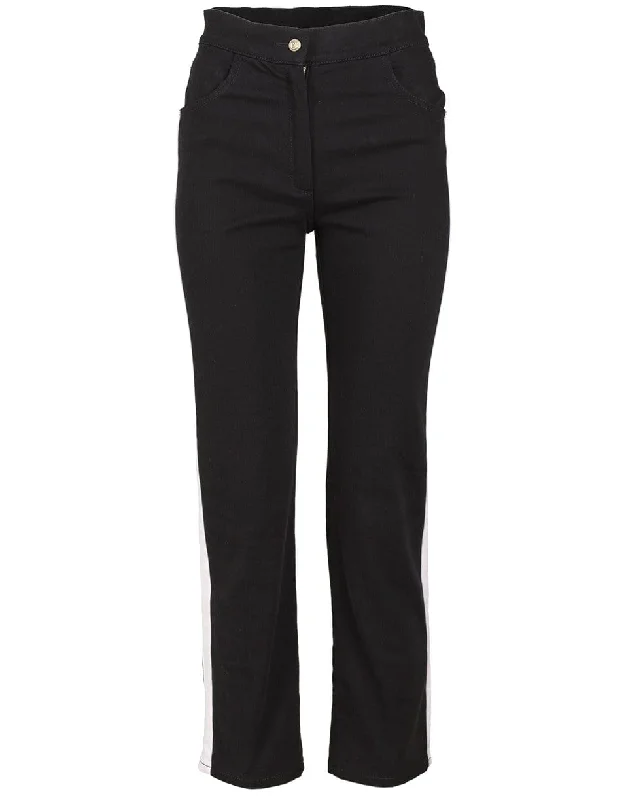 Black Straight Denim Pant