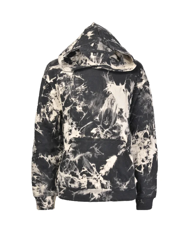 Black and White Tie Dye Hoodie