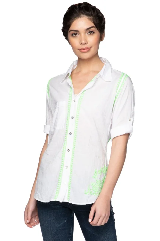 White w/Neon Green embroidery