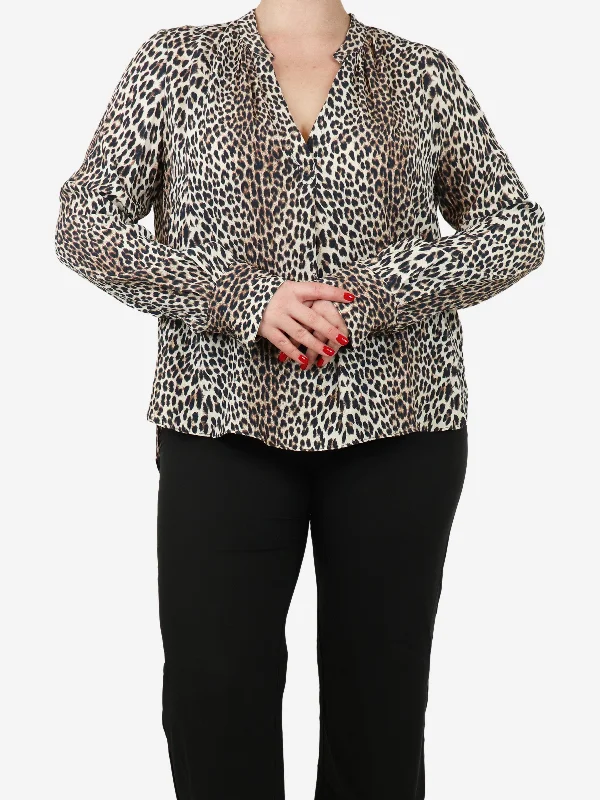 Leopard print blouse - size M