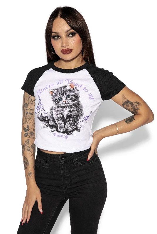 Dead To Me - Women's Micro Rib Raglan Tee