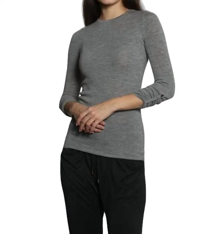 Exclusive Savings Solid Merino Crew Sweater In Grey
