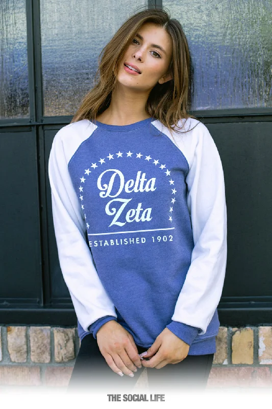 Delta Zeta Melrose Raglan Crewneck