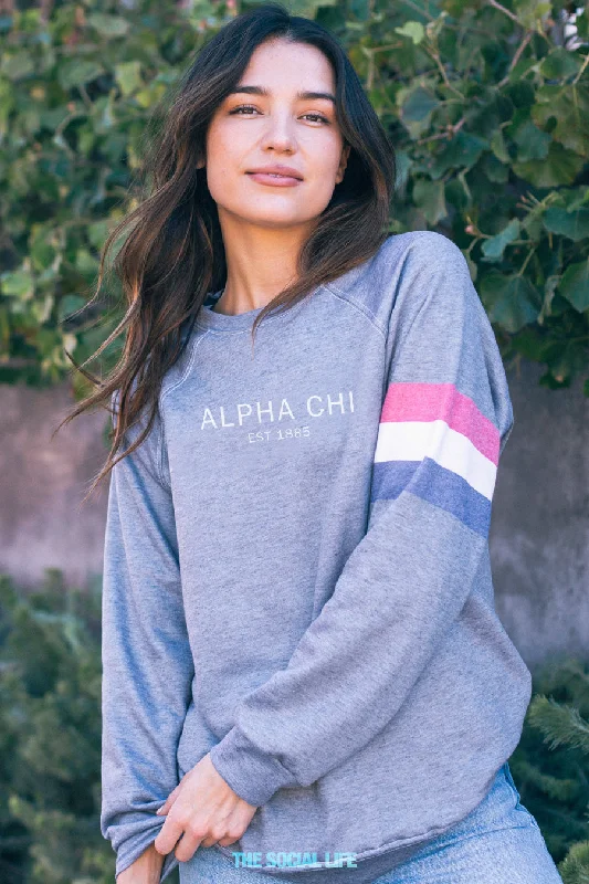 Alpha Chi Omega Merci Raglan Crewneck