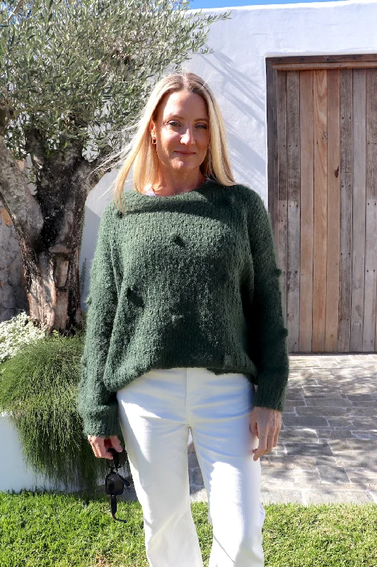 Promise Sweater in Forest Green