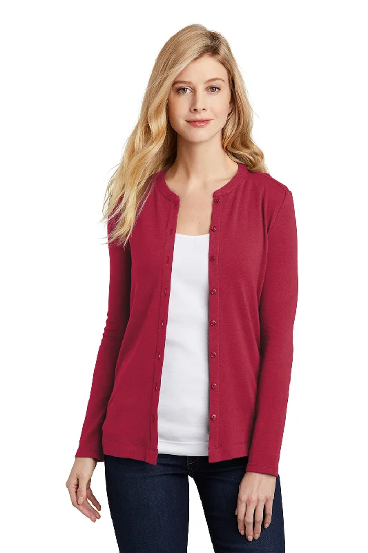 Port Authority Womens Concept Long Sleeve Cardigan Sweater - Rich Red