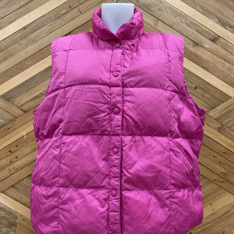 Lands End - Women's Vest Snap : Pink-women-xl