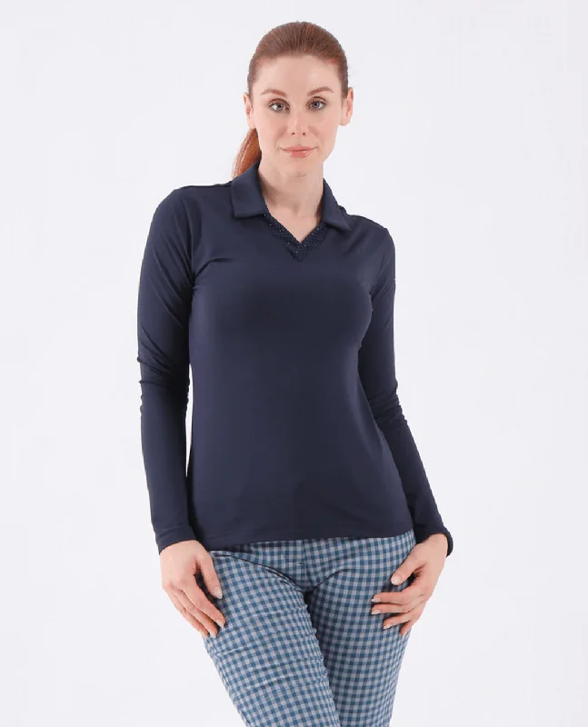 SIZE 14 - CHERVO Annamaria Winter Polo Navy