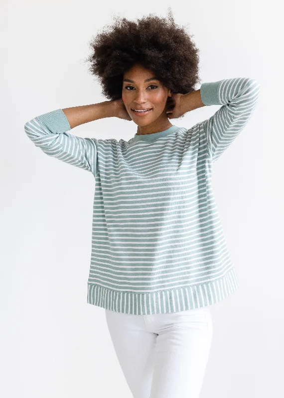 Sage Green & White Stripe