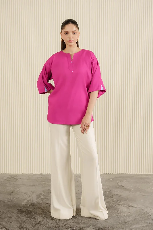 Pink Solid Tunic