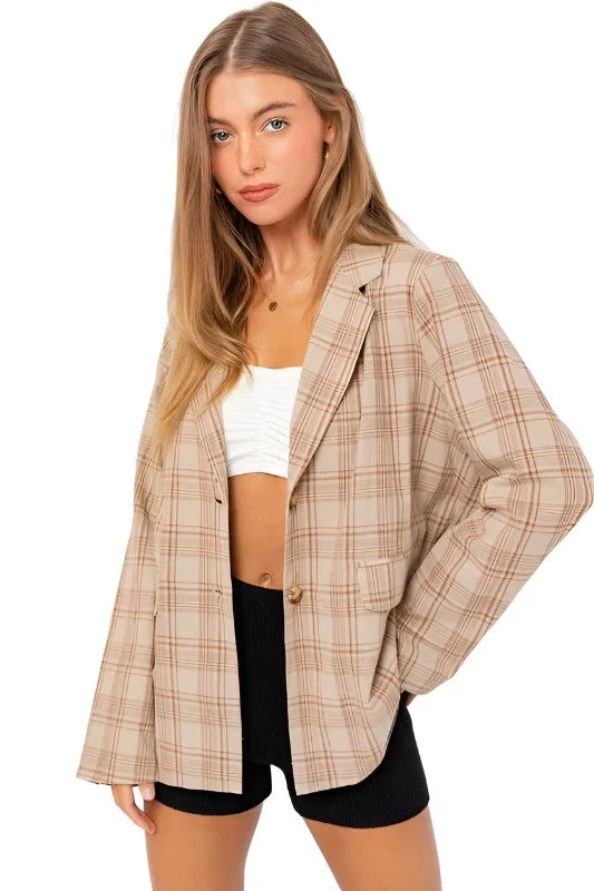 Oversize Plaid Jacket