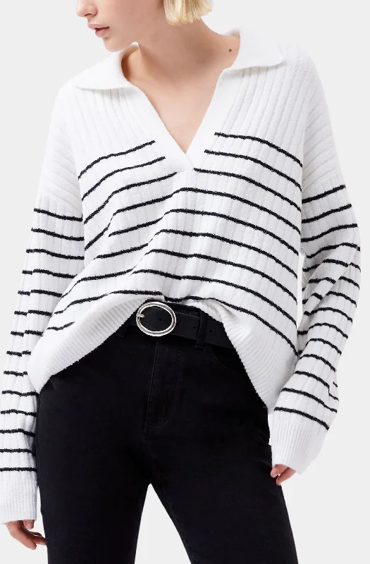 Vhari Collar Longsleeve Stripe Sweater