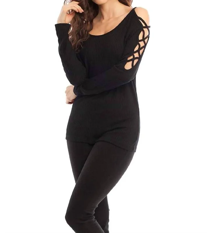 Savings Event Eva Tie-Up Sleeves In Black