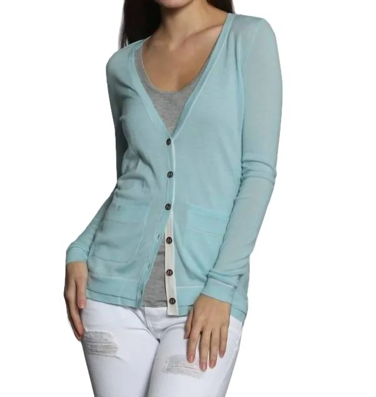Don't Wait Double Rib Cardigan In Mint