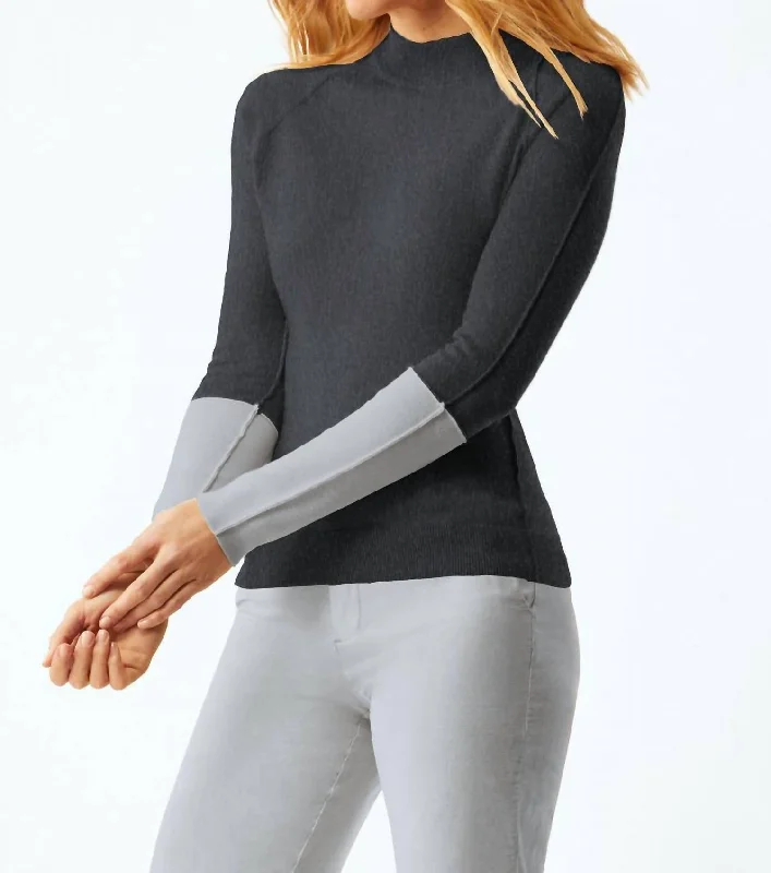 Weekend Deals That Excite Reglan Sleeve Sweater In Charcoal