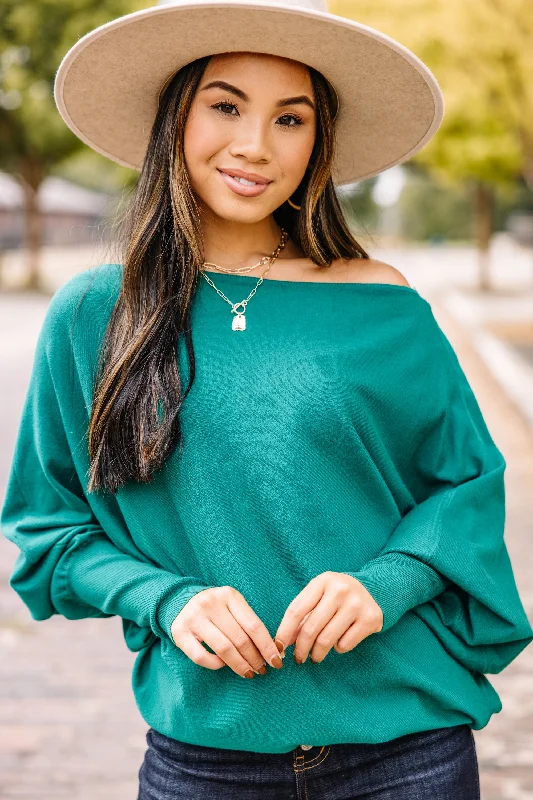 Come On Over Emerald Green Sweater