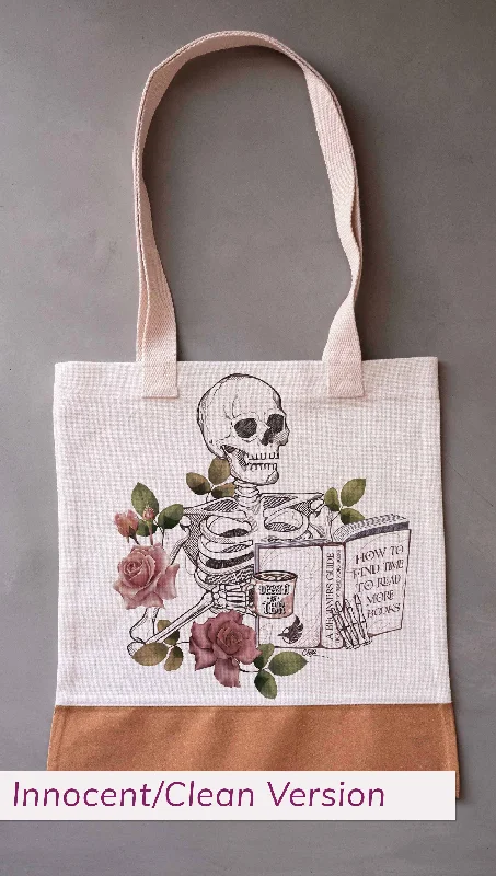 Death By TBR - Canvas Tote Bag (Innocent/Clean)