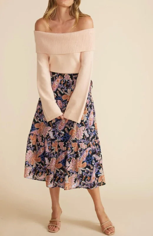 Weekend Deal Kaia Off Shoulder Top In Peach