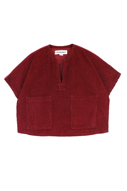 Trent Top Burgundy Corduroy