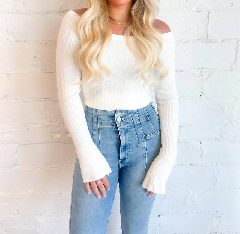 Super Savings Mystic Cozy Sweater Top In White