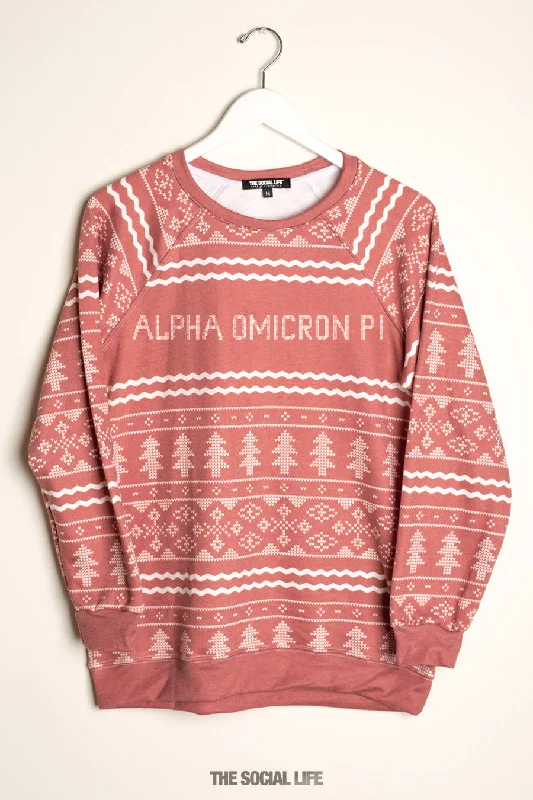 Alpha Omicron Pi Jolly Raglan Crewneck