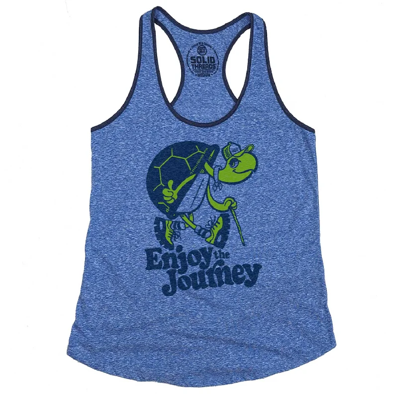 Women's Turtle Enjoy the Journey Ringer Tank Top