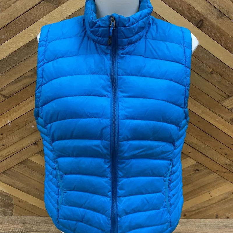 Women's Down-Filled Puffer Vest: Blue-women-XL