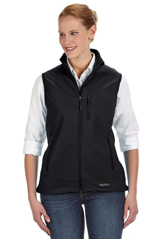 Marmot Womens Tempo Water Resistant Full Zip Vest - Black - Closeout