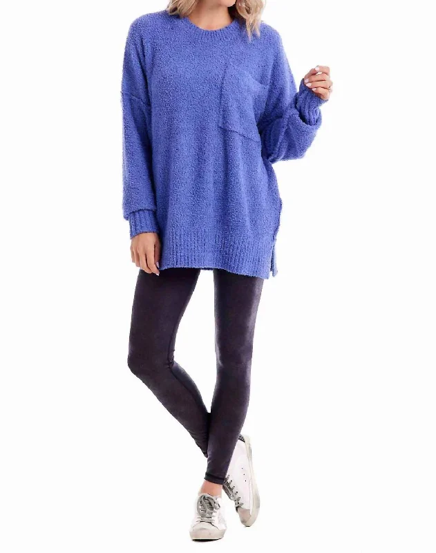 Deal Explosion Rome Chenille Sweater In Blue