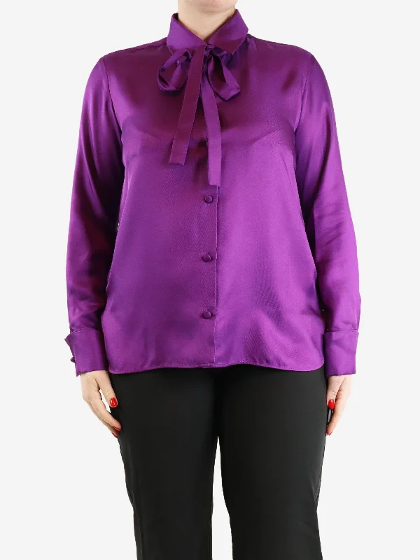 Purple silk shirt - size