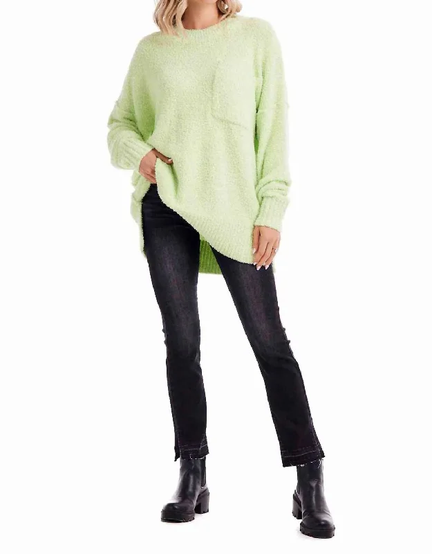 Savings Bonanza Rome Chenille Sweater In Lime