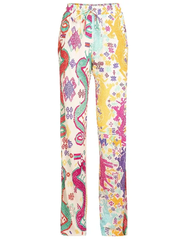 Patmos Printed Jersey Palazzo Pants