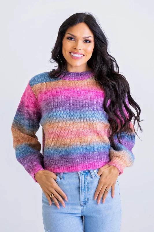 Multi Stripe Yarn Sweater